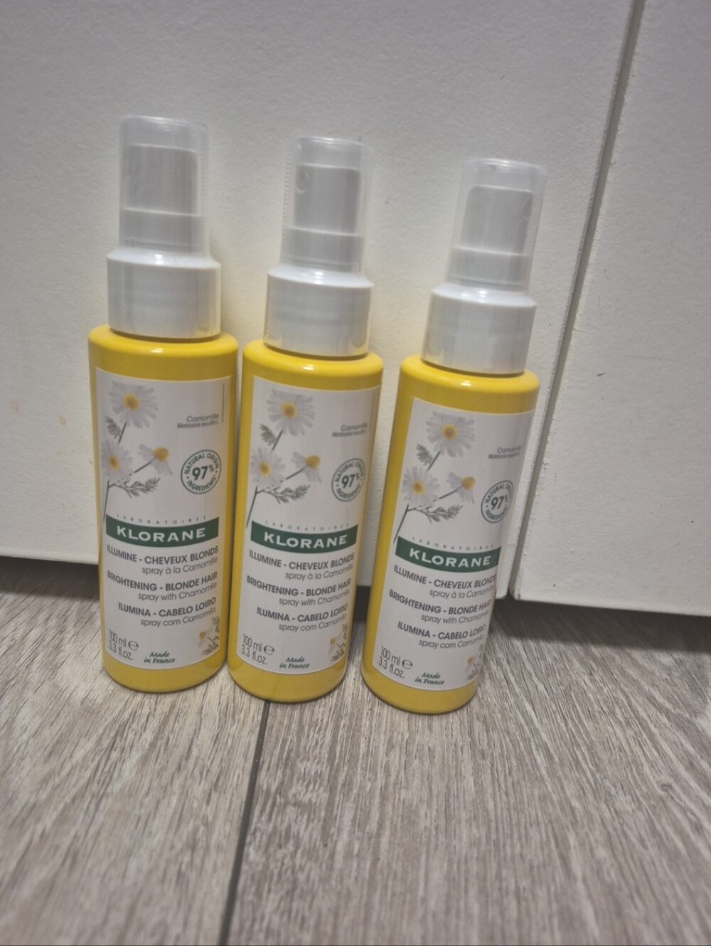 3 Klorane Illumine Brightening Blonde Hair Spray With Chamomile 100ml/3.3 Fl. Oz